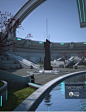 科幻广场 3D场景道具模型素材 iclonemaya3dmaxc4due4unity游戏