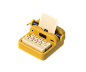 typewriter 3d illustration