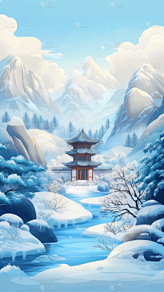 花瓣素材-四季风光采集到冬天图片