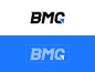 AISWare BMG LOGO font design font logo branding blue icon flat type