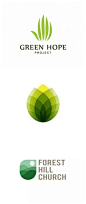 #logo设计人# 绿色用好了，logo设计也可以很养眼 ​​​​