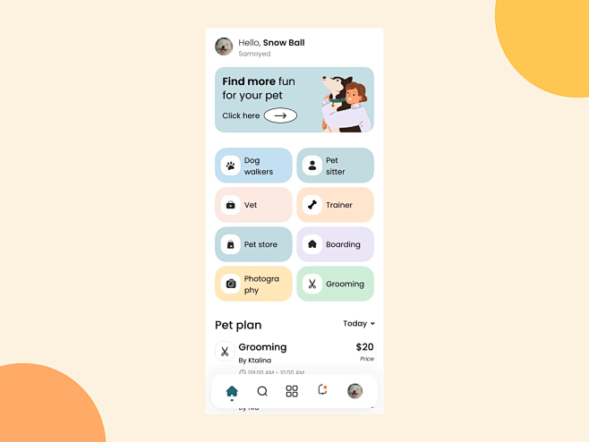 Pet Sitting App UI