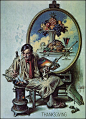 20世纪初美国杰出的插图画家之一 莱恩德克尔 作品欣赏
