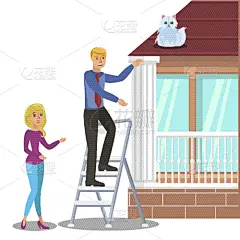 男人,猫,可爱的,丈夫,婚姻,妻子,哺乳纲,女人,现代,援救