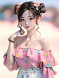 qiuling6689_Realistic_3d_cartoon_style_rendering_chinese_gril___d430b560-4b95-4622-bc37-70b956f02b48