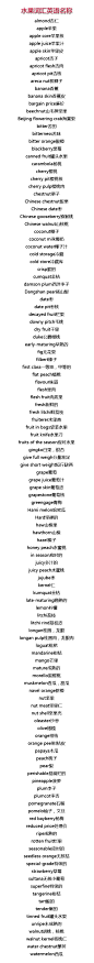 水果词汇英语名称，这些你都知道吗？ 