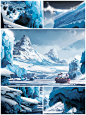 Antarctic, Lorenzo Lanfranconi : Finally here one of my last works! It was very funny to draw all the smallests details of this 100x40cm landscape. Now printed and hunged on a wall!
