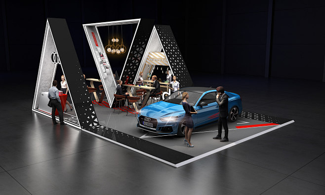 奥迪汽车静展奥迪汽车品牌走进商超展示