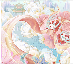 楼翠莲采集到插画丨国潮技法