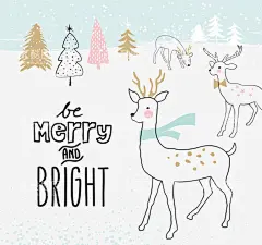 圣诞手绘麋鹿  - 源文件下载【酷图网】圣诞,手绘,麋鹿,圣诞节,新年,Christmas,动物,礼物,