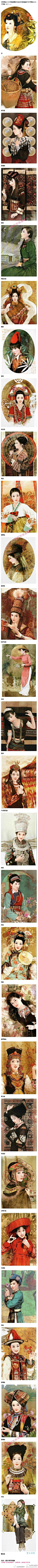 中国五十六个民族的照片以及名字你知道多少？！#中国风##服饰#