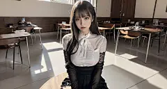 ai绘画之黑丝女同学（横版，竖版）-今日头条