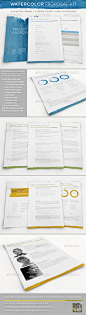 Watercolor Professional Proposal Kit  - Proposals & Invoices Stationery