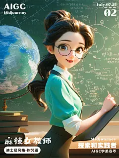 AI迪士尼风格——人物IP之麻辣女教师（2） - 小红书