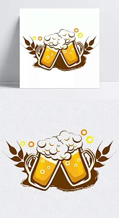 啤酒标识logo设计|啤酒,啤酒杯,卡通手绘,标识设计,麦穗,满杯,干杯,碰杯,祝酒,喝酒,庆祝,祝贺,酒吧,卡通元素,手绘/卡通