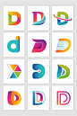 D字母logo创意标志矢量图形