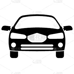 汽车,正面视角,计算机图标,分离着色,轮廓,白色背景,概念,迅速,图像,运输