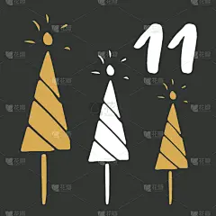 圣诞日历,动物手,天气,可爱的,倒计时,雪,模板,绘制,问候