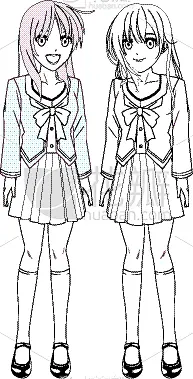 日本漫画风格,女孩,可爱的,图像,青少年,女人,自然美,性格,头发,笑