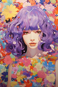 手绘女孩人物形象