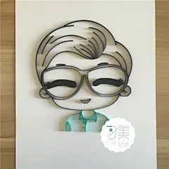 衍纸画Q版人物卡通头像 成品定制 手工折纸-淘宝网