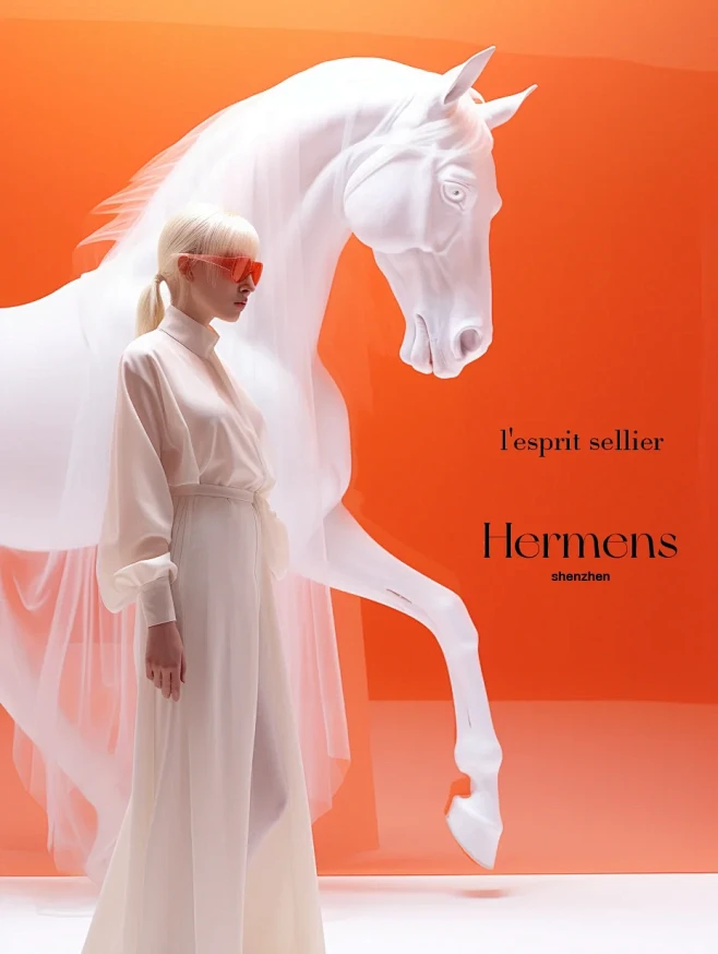 AI时尚摄影- Hermès2023秋季...