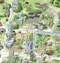 南京手绘地图_城市_小鹿导游