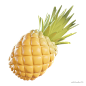 Pineapple - @到位啦UI素材 3D水果高精度模型