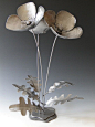 Poppy Flowers Metal Sculpture by NatureofSteel.  Would love these "flowers" in my front yard.  #welding #art: