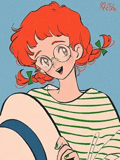 来自于插画师 やべさわこ 笔下的一组复古风人物插画#人物插画##时尚插画# ​​​​