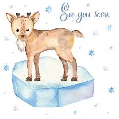 手绘水彩卡通可爱北极熊动物免抠PNG图案 PS手账手幅 (3)