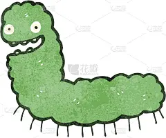 复古的卡通卡特彼勒