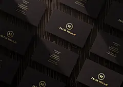 凹凸工艺商务风名片样机