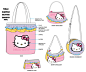 Hello Kitty Hand Bags : Design hand bags based on current trends in fashion under the Sanrio® ©Hello Kitty license. Designing these lines was a lot of fun to have the creative freedom of NOT using the usual provided style guides.