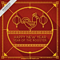 Chinese new year background in minimalist style