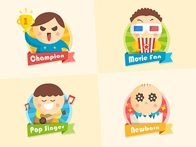 Cartoon Icon-花瓣网