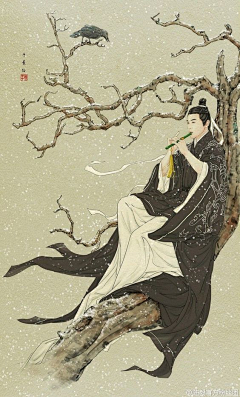 九全九美采集到美女插画