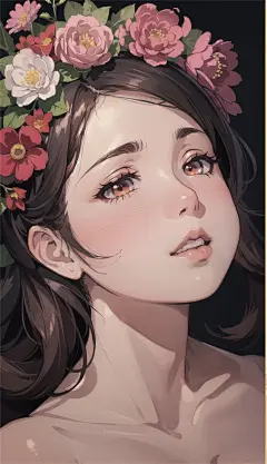 数字艺术漫画风女孩子插画-众图网