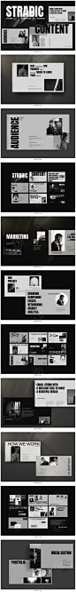 【追风PPT】0019 高级黑白品牌介绍PPT模板