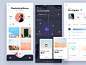 X - Visual Exploration - 3 tab nav card instagram dark map map social media profile data iphone x ux ui