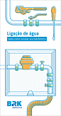 Folheteria BRK Ambiental : Ilustrações para folheteria BRK Ambiental.