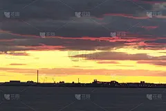 日落在humber船体西门子saltend炼油厂