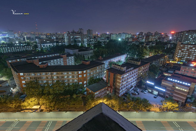 小区夜景