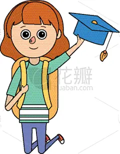 动画片,女生,可爱的,创造力,重返校园,概念,小学,图像,书呆子,模板