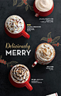 Holiday Overheads on chalkboard w design add Starbucks Coffee Korea: 