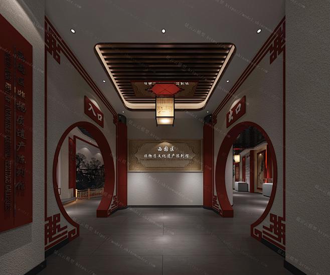中式民俗文化展厅模型