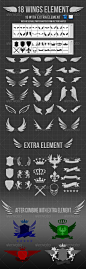 18 Wings Photoshop Custom Shapes v2 - #logo: 