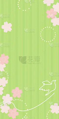 可爱的春季促销横幅插图(背景插图为樱花)