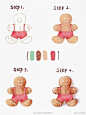 一波procreate水彩甜品教程九宫格来啦！
现在很多同学们都有iPad经常用procreate画画
入门基础可以临摹这种简单食物
by：V脸喵#插画# #手绘# ​​​​