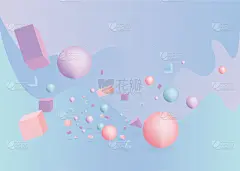 小雕像,三维图形,活力,几何形状,模板,几何学,圆形,未来,写实,构图